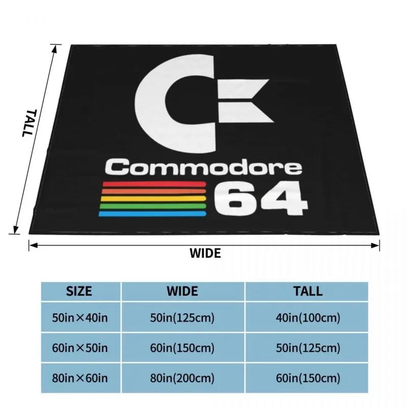 Ретро Плед Commodore 64 Мягкий Флис Весна Осень Теплый Фланель C64 Amiga Компьютер Пледы для Дивана Машины Кровати Покрывало