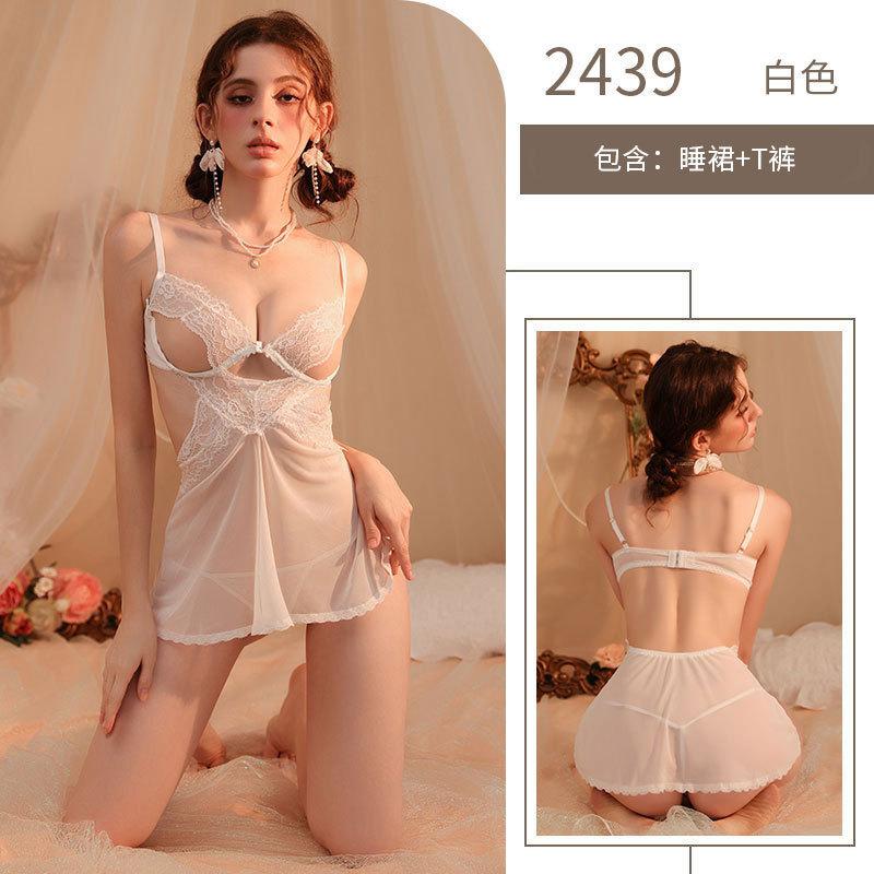 Sexy underwear perspective sexy mesh, hot teasing, free of suspenders