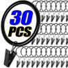10-30Pcs Curtain Rings Clips for Curtain Hanging Photos Hats Rustproof Vintage Decoration Wire Holder Home DIY Storage Clips