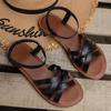 Chic Spring Essential: Women's Lightweight Flat Sandals with Easy-Fit Elastic Band, Perfect for All-Day Comfort and Style