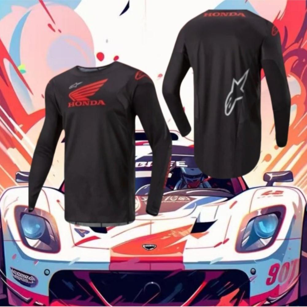 EAV3 Summer 2026 Honda New Off-road Motorcycle Riding T-shirt Fast-drying Breathable Long-sleeved Men's And Women's Riding Clothes