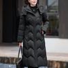 Elegant Middle Age Woman Winter Coats Hooded Casual Thick Warm Long Parkas Women's Jackets