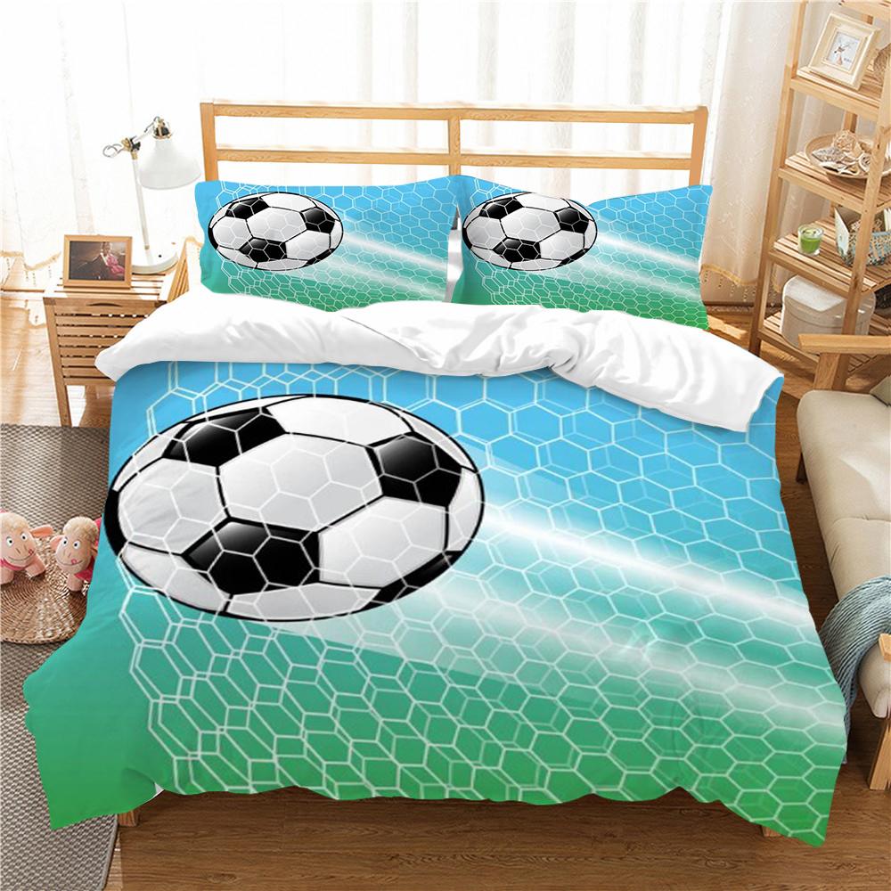 Bedding Cover Suit Football 3D Home Bedclothes Highly Quilt Cover King Queen Size Bedding Fashion Duvet Cover Set