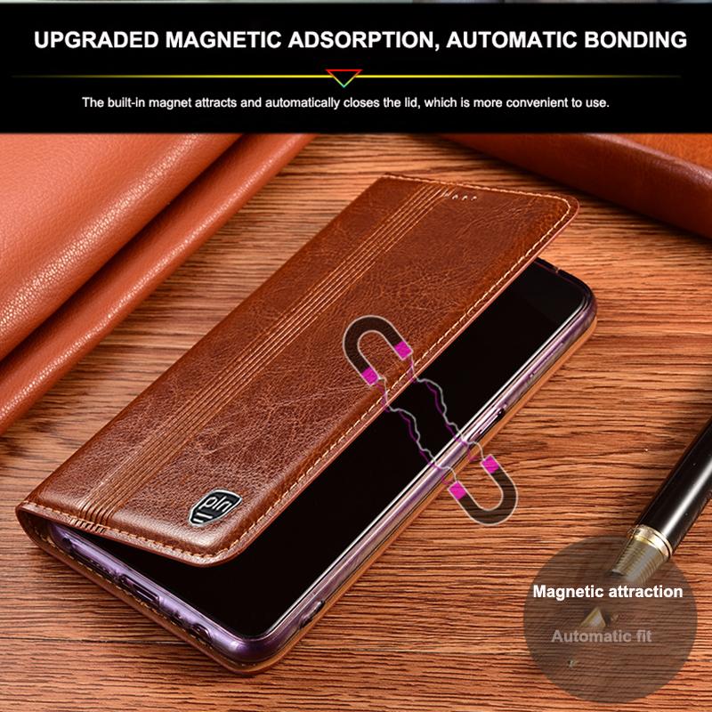 Retro Genuine Leather Phone Case For iPhone 16 16e 15 14 13 12 11 Pro Max Plus Mini Magnetic Flip Cover Wallet Cases