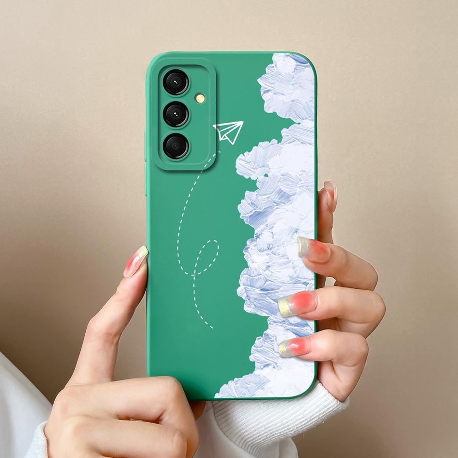 Cover Case For Samsung Galaxy S24 FE A16 A06 M35 S 24fe Shell Luxury Fashion Leopard Print Butterfly Matte Silicone Screen Protector Bumper Phone Bags