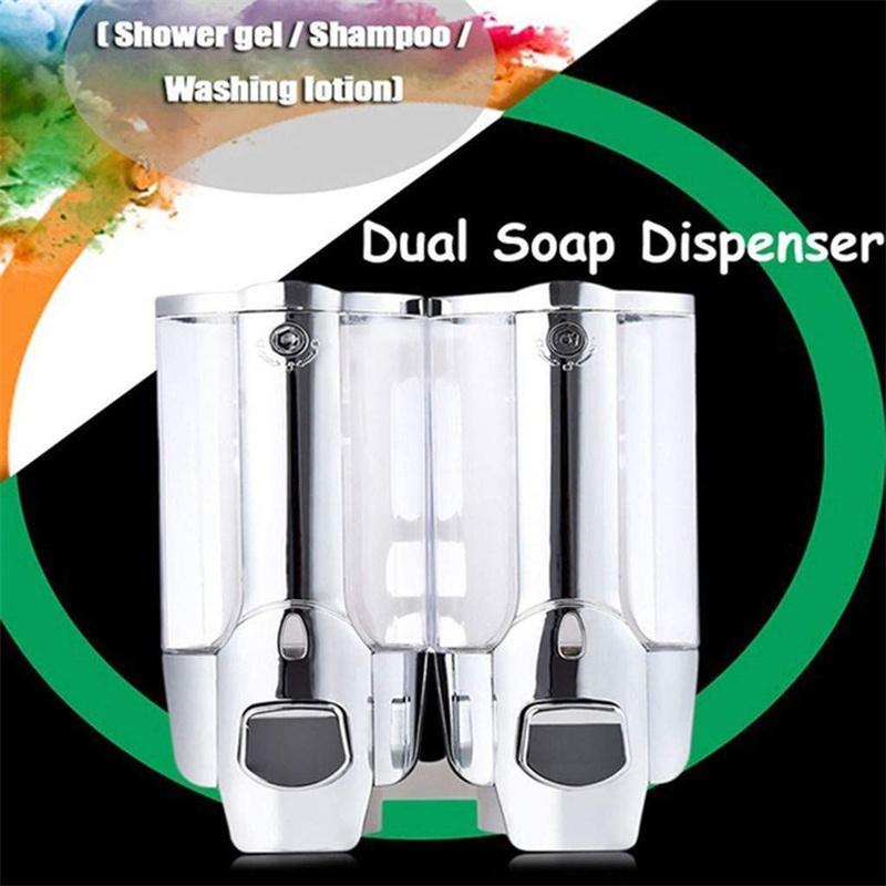 350 мл дозатор мыла для рук, шампуня, настенное крепление, дозаторы жидкости для душа, контейнеры для ванной комнаты, туалета