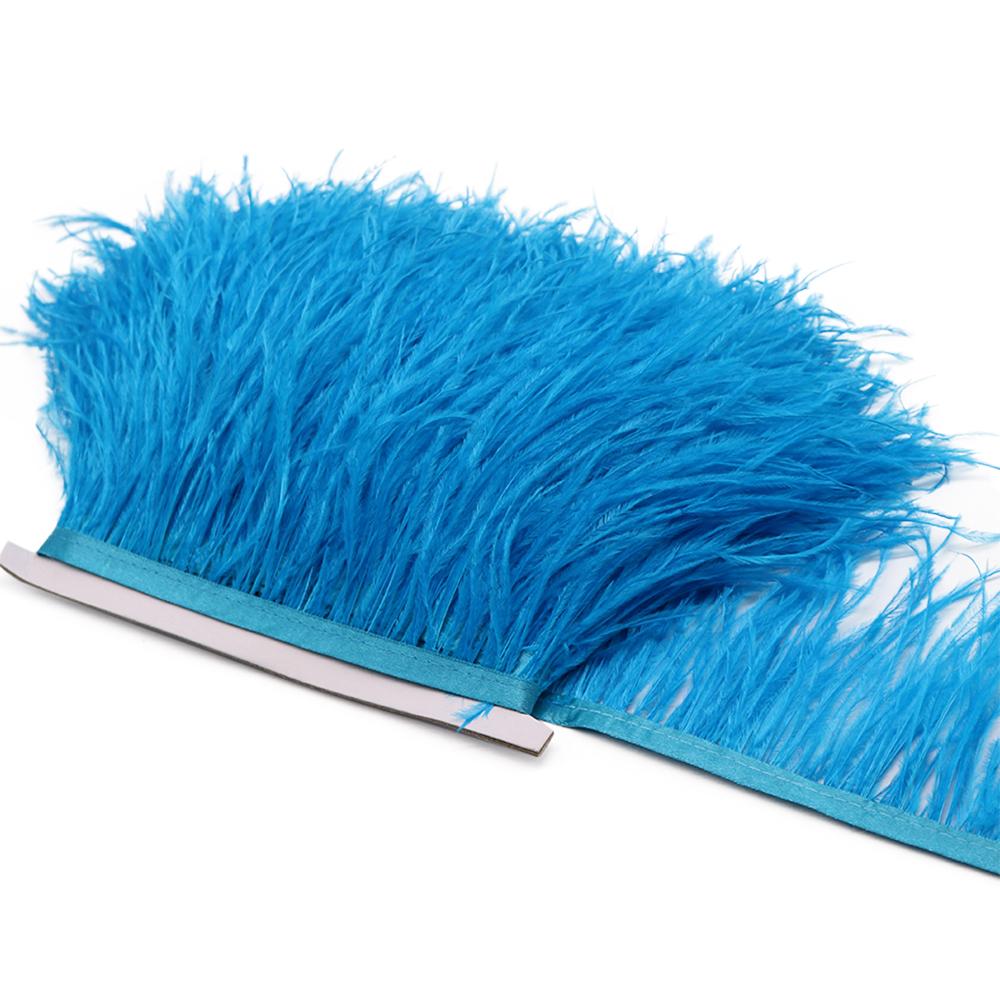 Feather1M Натуральное Пушистое Оперение Страуса Отделка Белое Черное Перо Страуса для DIY Поделок Лента Свадебное платье Шитье Одежда Декор 8-10см