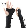 Unisex Fashion Gloves Goth Arm Warmers Fingerless for Women, Punk Metal Buckle Elastic Costume Accessories Warmers, Gothic Steampunk Sleeves, Cosplay