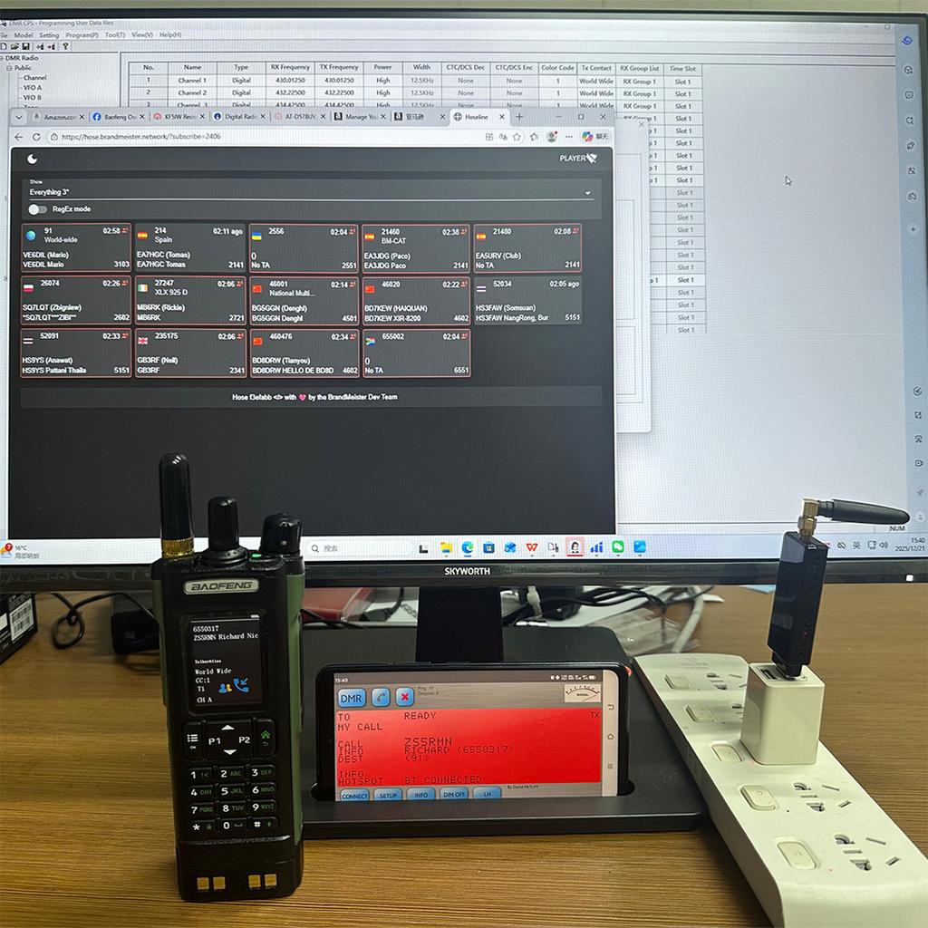 DMR Plug and Play Bundle Baofeng DM32UV Digital Analog Dual Band Portable Two Way Radio USB MMDVM Hotspot Walkie Talkie Low Cost