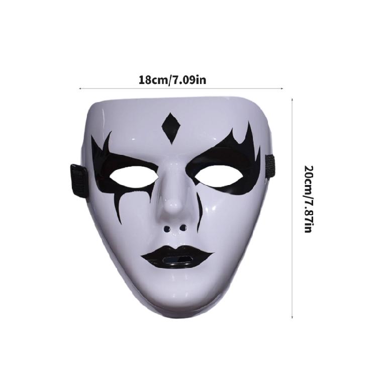 Halloween Fancy Dress Masks for Kids Adults Hand-painted Full Face Mask Street Dance Demons Step Mask for Masquerade