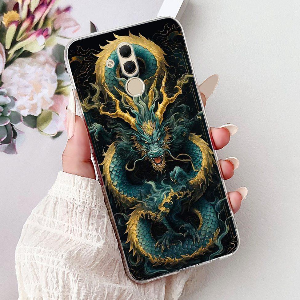 Clear For Huawei Mate 20Lite SNE-LX3 INE-LX2 Back Cover For Huawei Mate 20 Lite Case Cute Cartoon Cat Luxury Flowers Funny Funda