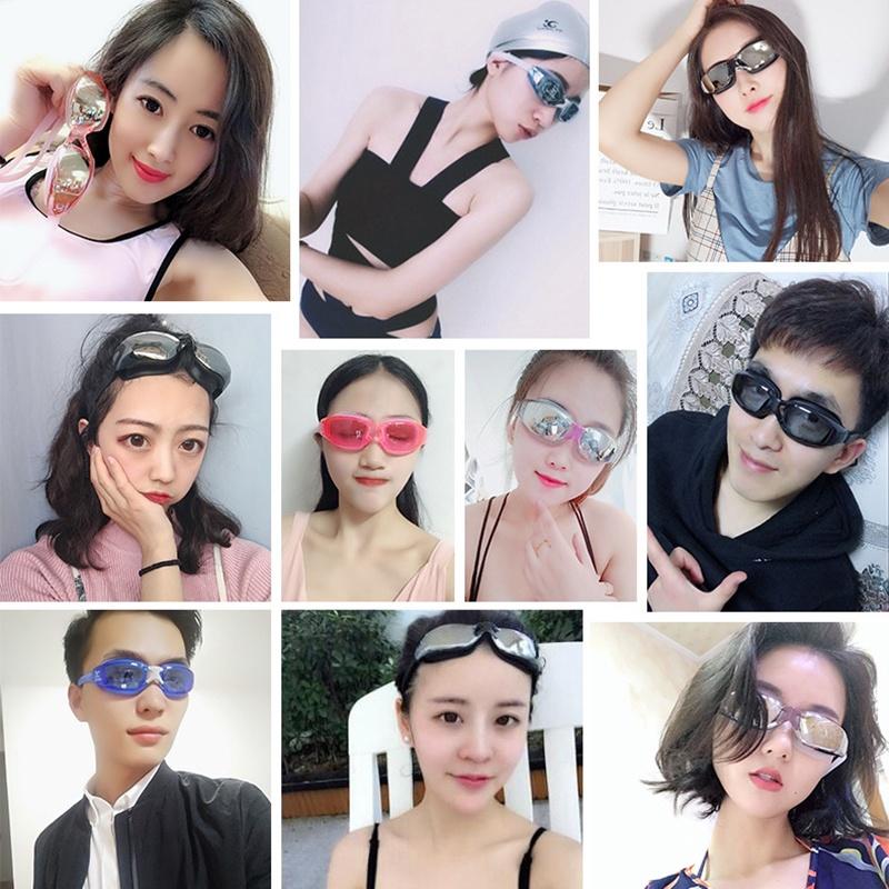 Очки для плавания черного цвета с гальваническим покрытием для взрослых от -1,5 до -8,0 близорукости, водонепроницаемые, противотуманные очки для плавания