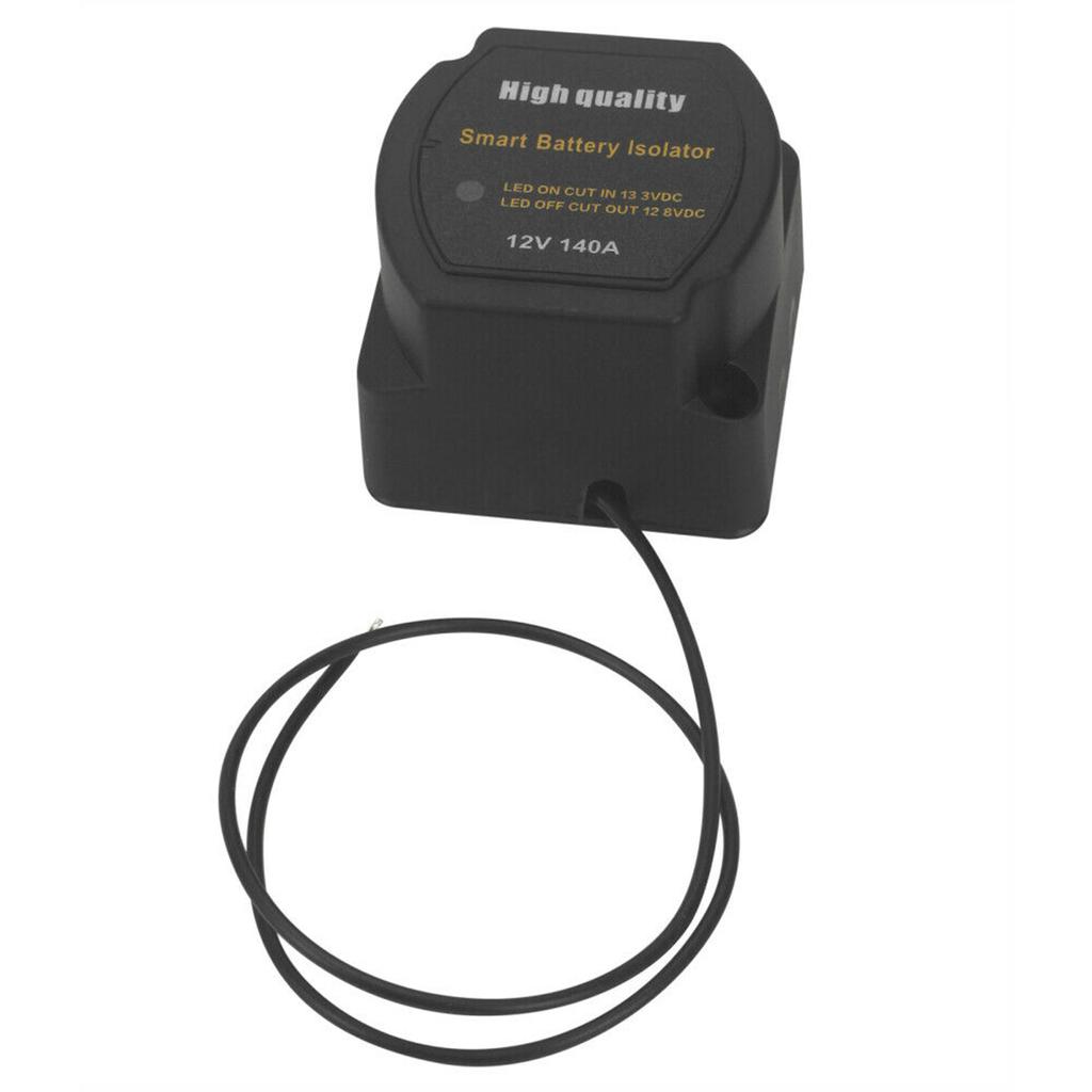 Dual Battery Smart Isolator 12V 140A IP65 Waterproof Voltage Sensitive Split Charge Relay Suitable for Campervans RVs Yachts SUV