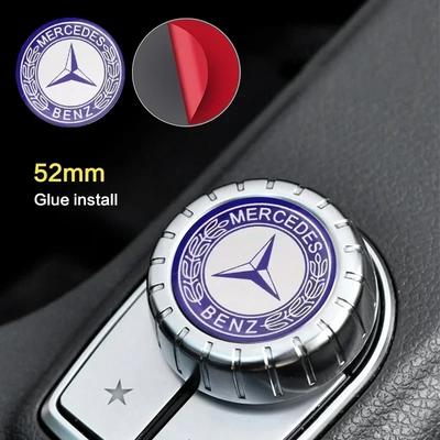 1 шт. 29 мм Маленькая наклейка для управления медиа в автомобиле Для Mercedes Benz A C E R M класса CLA GLA AMG W204 W210 W124 W205 W203 Автомобильные гаджеты