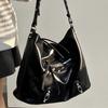Новые модные нишевые дизайнерские ретро черные женские мягкие кожаные трендовые сумки через плечо большой емкости ретро-сумки из искусственной кожи для отдыха