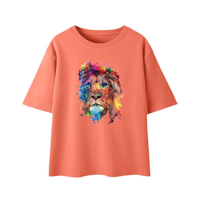 Cartoon Animal Diy Patch Iron On Clothes Jeans Fashion Diy Accessory Sticker Heat Press Appliqued Thermal Patch Wolf Lions Dog