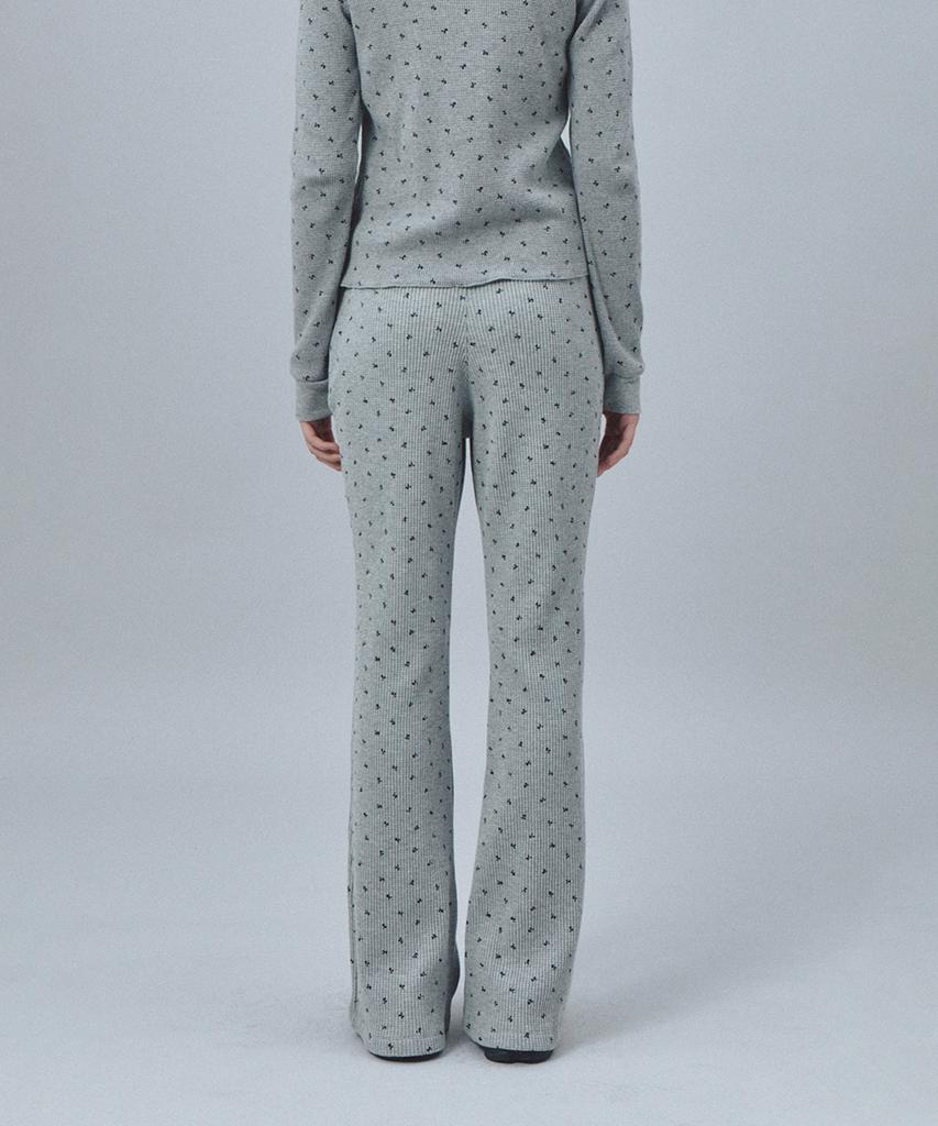 REST&RECREATION Rr Pattern Flare Pants - Gray
