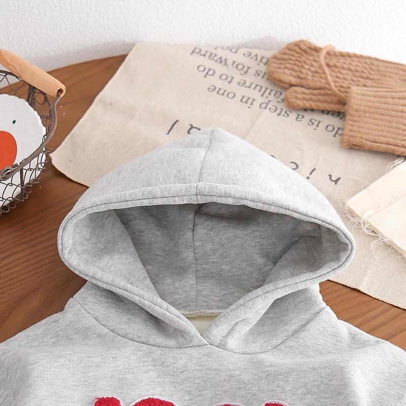 Детские толстовки, универсальный, простой, милый, повседневный, плюшевый пуловер