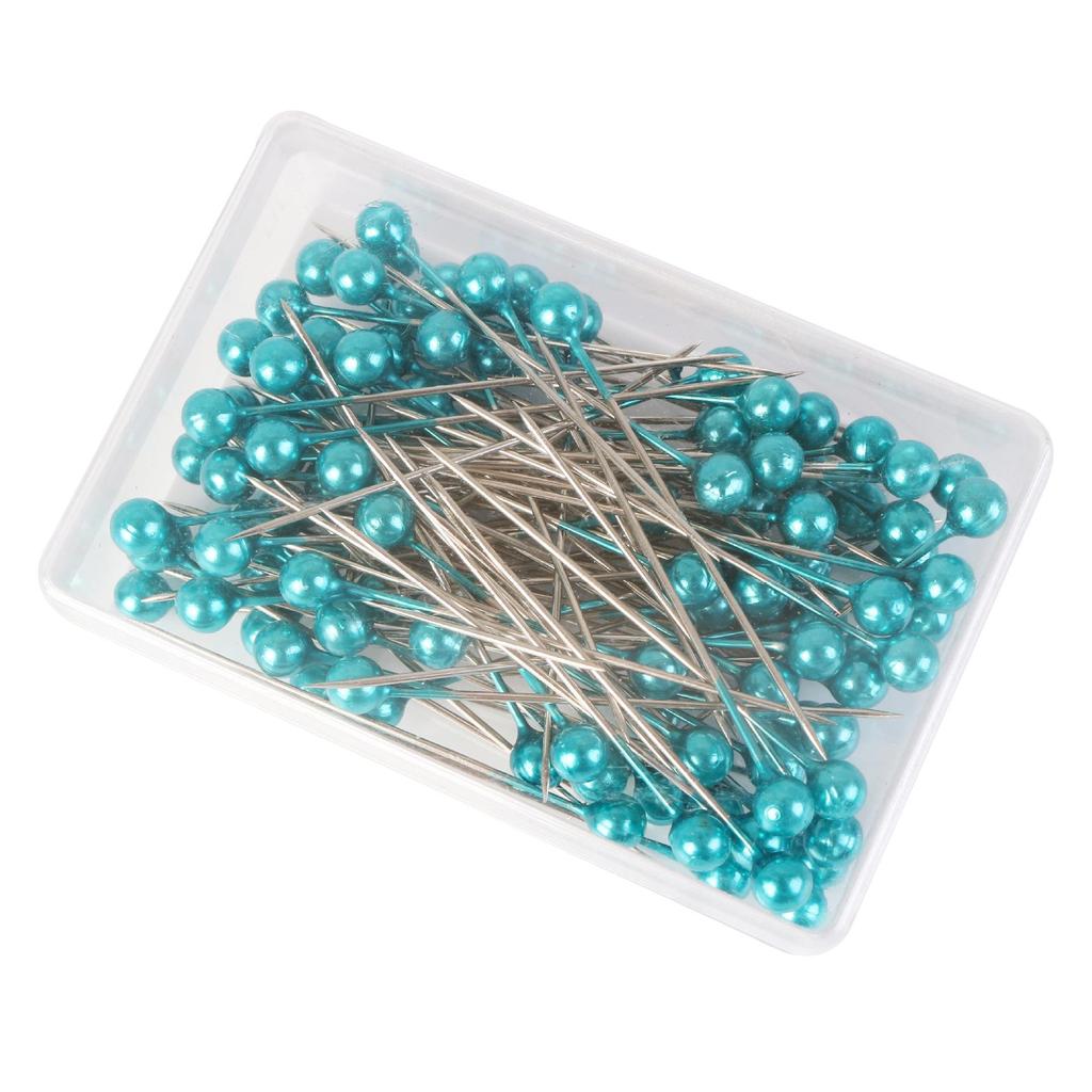 100pcs Boxed Color Nickel-Plated Pearlescent Needles Diy Clothing Positioning Decorative Bead Needles Sewing Accessories