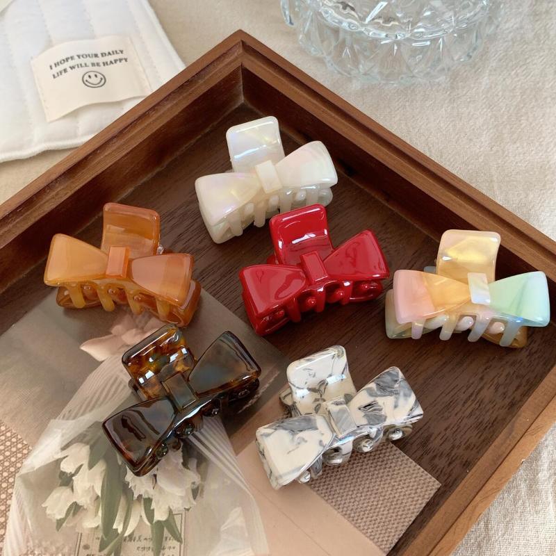 Новые ретро ацетатные маленькие заколки для волос для женщин, изысканные банты, заколки для волос, боковые заколки для волос для девочек, аксессуары для волос, корейские заколки для волос