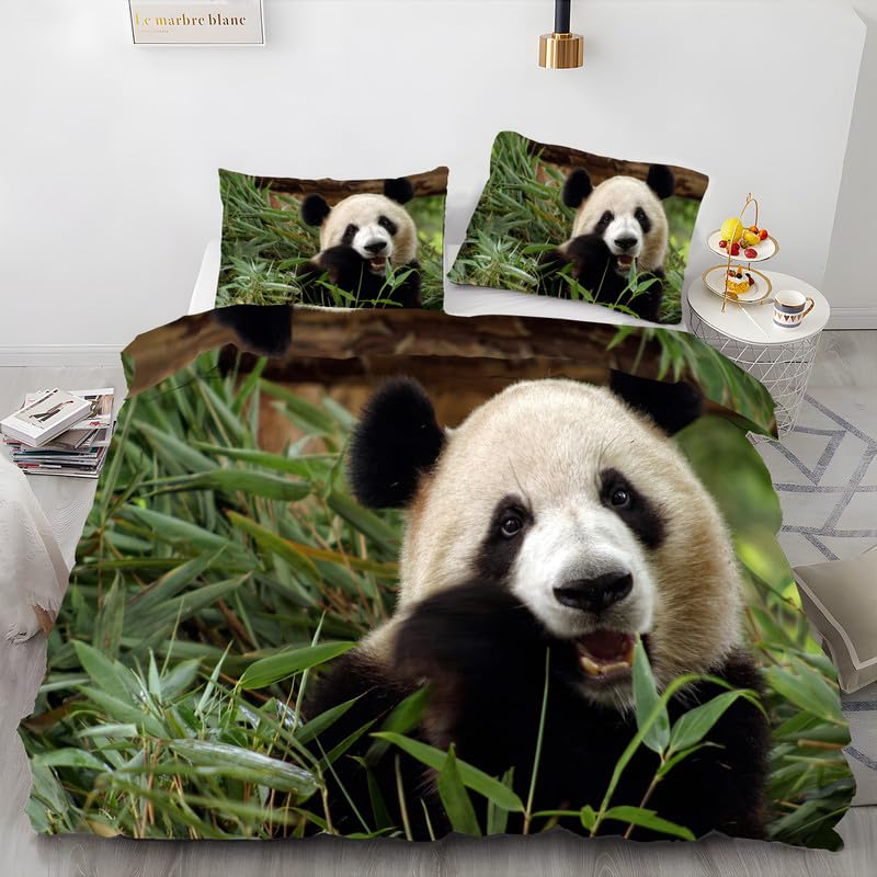 3D Панда одеяло покрывало королевского размера милый Панда пододеяльник бамбуковый комплект постельного белья пододеяльник для детей мальчиков девочек подростков 3 предмета