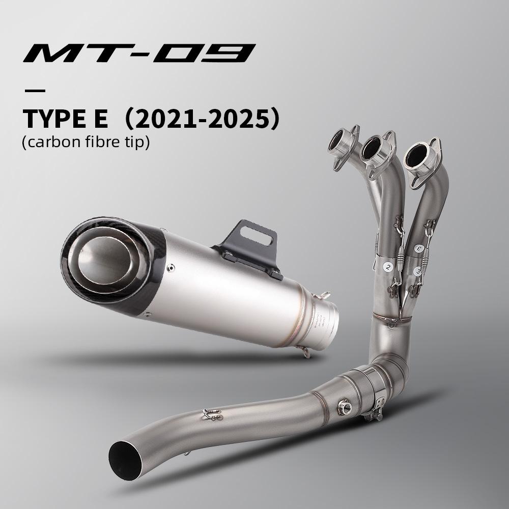 Motorcycle Exhaust Slip-On System for MT-09 FZ09 MT 09 XSR900 GT 2024 2025 Modified Muffler Front Middle Link Pipe 51mm Escape