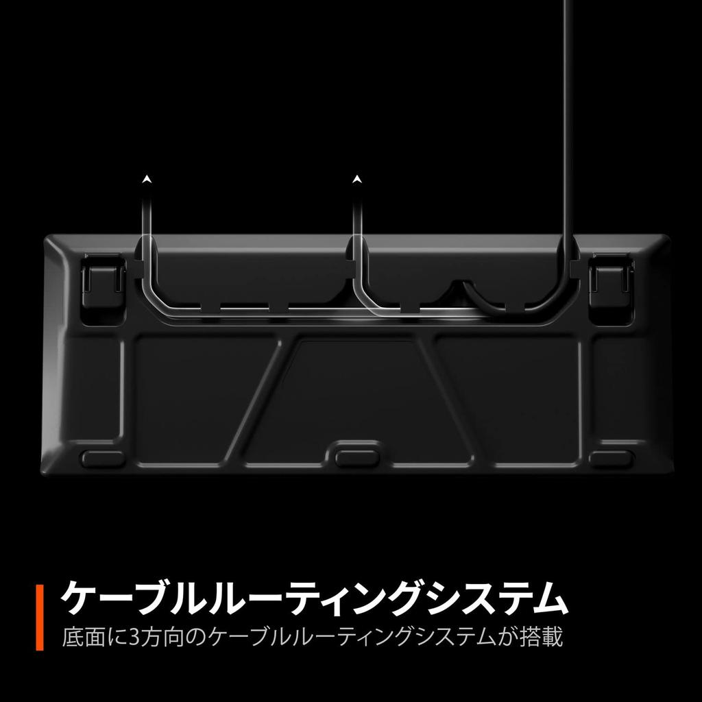 SteelSeries Gaming Keyboard Tenkeyless Wired Apex 3 TKL Japanese Layout Silent Switch IP32 Splashproof Supports 24 Keys Simultaneously Pressing Black