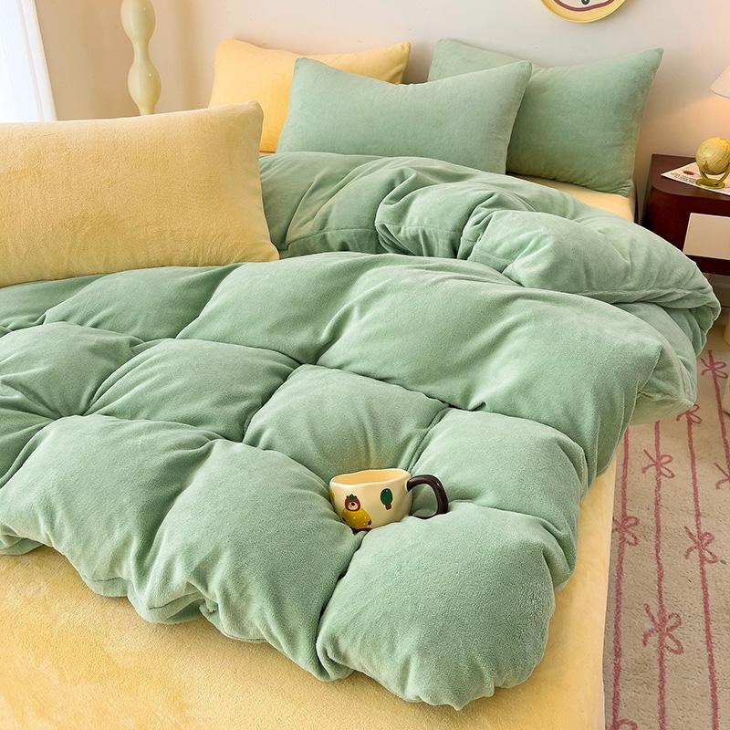 Приятный для кожи пододеяльник, бархатный пододеяльник, однотонное постельное белье, зимнее одеяло, чехол dekbedovertrek (Нет наволочки)