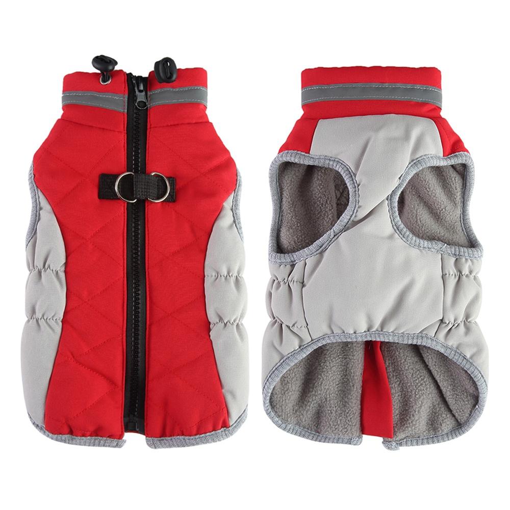 S-XXL Winter Warm Coat With Harness Soft Pet Dog Jacket Windproof Dogs Coat Zipper Thick Padded Warm Coats for Small Medium Dogs