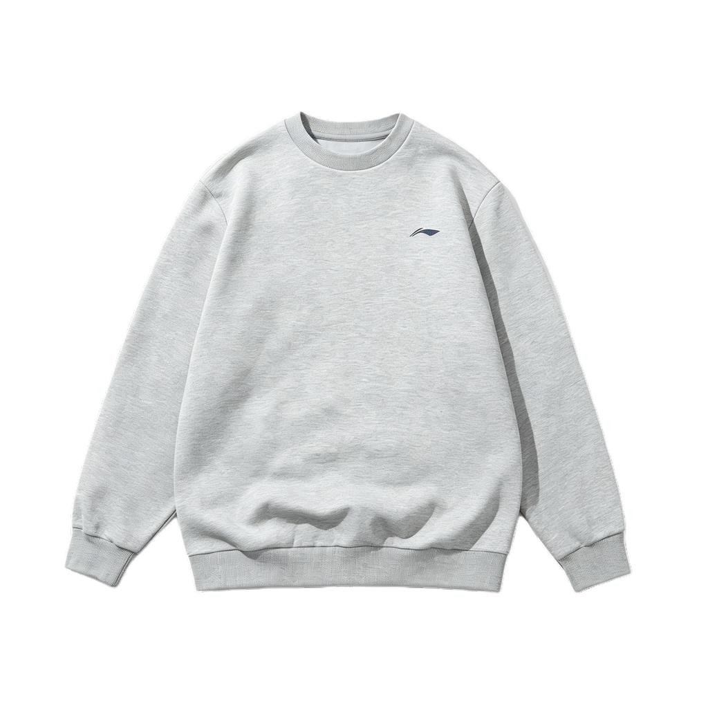 Li-Ning Модная Универсальная Толстовка с Круглым Вырезом и Манжетами в Резинку Без Капюшона Мужские Топы AWKNW61-2