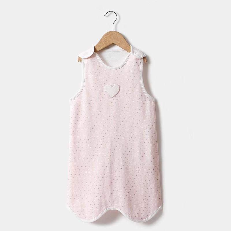 Baby Cotton Sleeveless Sleep Sack Toddlers 1-3 Years Lightweight Breathable Sleepwear With Cartoon Print