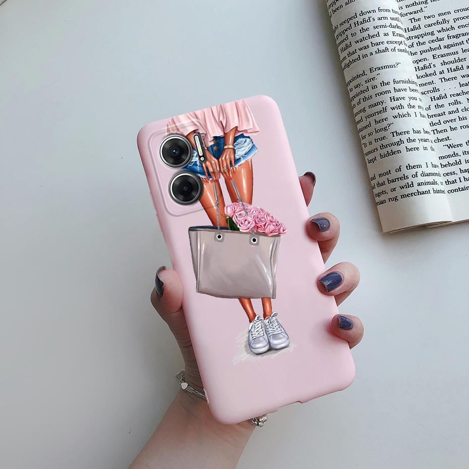 Case For Xiaomi Redmi 10 5G Case Silicone Soft Cute Pretty Girls Cover Funda For Xiaomi Redmi 10 5G 22041219G 22041219NY Bumper