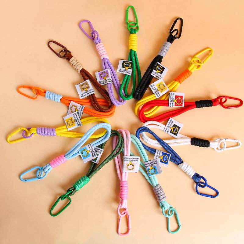 Yogodlns Colorful Nylon Rope Handbag Pendant With Carabiner Buckle Clips Bags Accessories Spare Parts for Bags