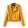Crossborder 2025 Womens Punk Leather Jacket With Pu Splicing For Streetwear Fashion