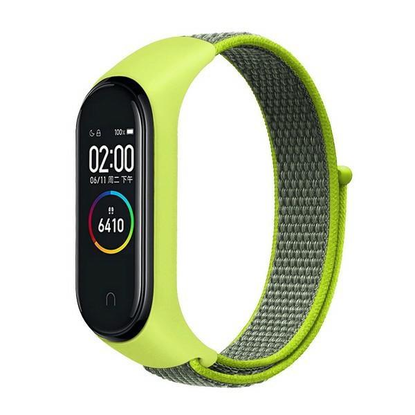Pasek do Mi Band 7 Beline NylonLoop Żółty