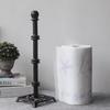 Retro Geometric Cast Iron Paper Towel Holder and Kitchen Decor Rack