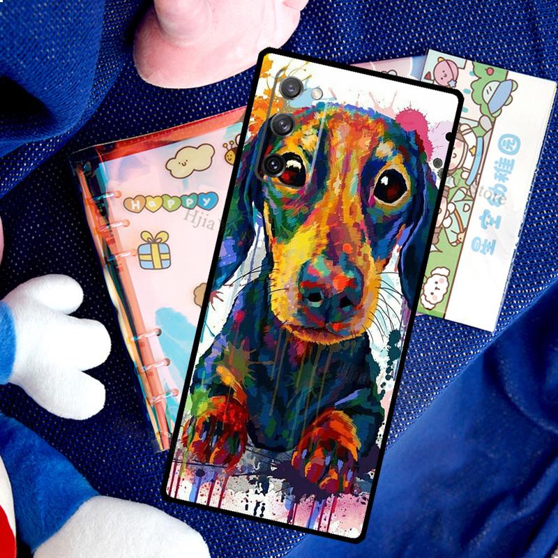 Милый чехол с изображением собаки таксы для Samsung Galaxy S20 FE S21 Ultra Note 20 Note 9 10 S8 S9 S10 Plus, чехол для телефона