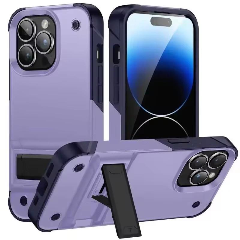Прочный противоударный чехол для телефона с невидимой подставкой для iPhone17 16 15 14 13 12 11 Pro XS Max X XR 7 8 Plus SE 2020 2022 Чехол