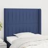 VidaXL Headboard with Ears Blue 93x16x118-128 Cm Fabric3119806