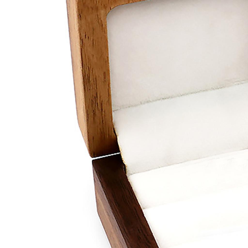 Retro Wedding Ring Box Portable Elegant Wooden Ring Storage Case for Ceremony Engagement Proposal