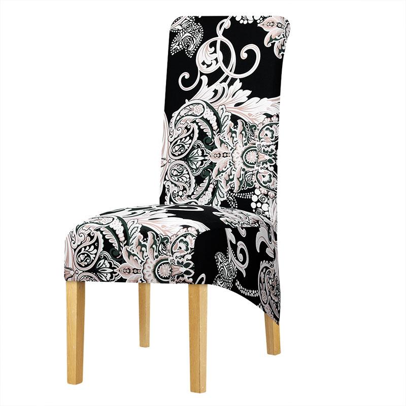 Чехол для стула большого размера с принтом, чехлы на длинные спинки, чехлы для стульев для обеденного стола, для дома, ресторана, отеля, вечеринки, свадьбы, банкета