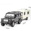 Симуляция Масштаб 1/32 Land Rover Прицеп Автодом Модель автомобиля Инерционный Звук Свет Караваны Модель Литой Игрушечный Транспорт Дети Игрушка для мальчика