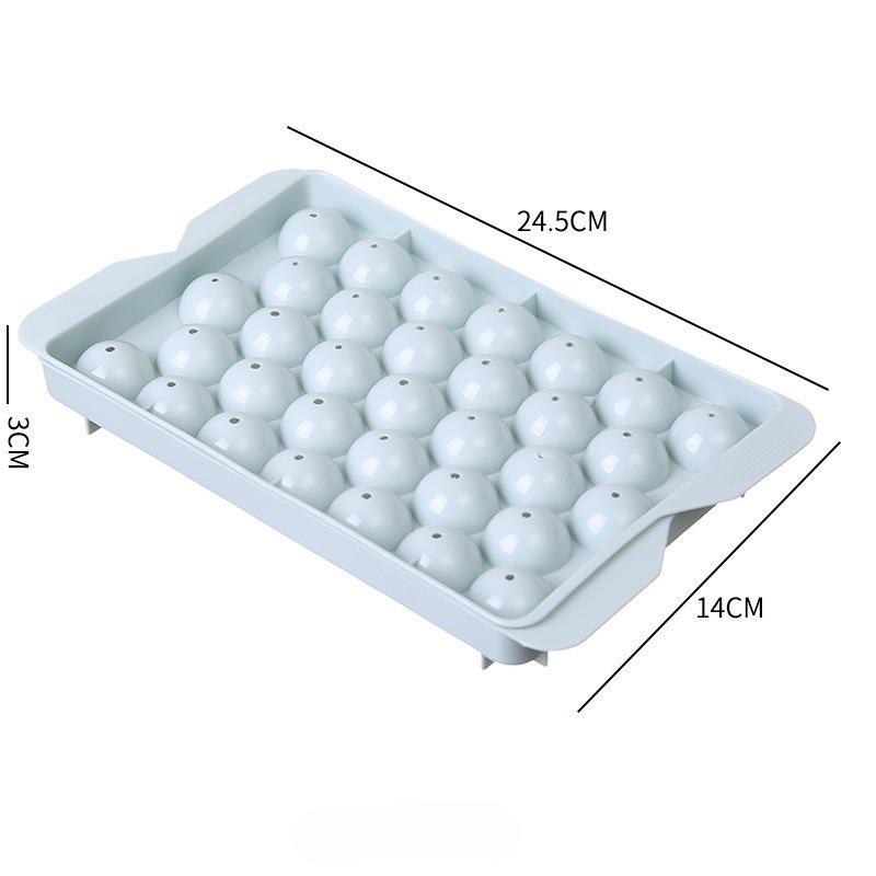 66/33 Ice Ball Mold Whiskey Cocktail Round Ice Cube Maker with Lid, Perfect Hockey Ball Shape Mini Tray Kitchen Tool