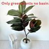 Artificial Hevea Brasiliensis Leaf With Lush Foliage For Photography Decor Prop
