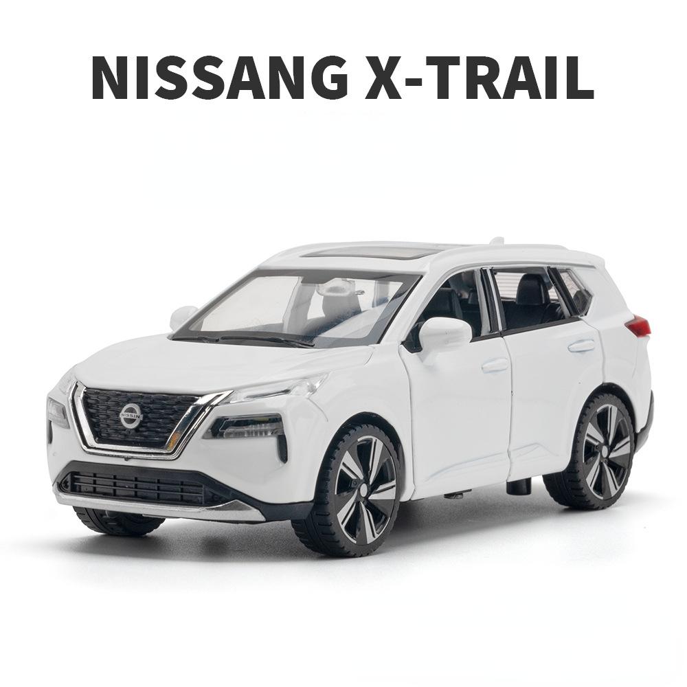 1/32 Scale X-Trail Toy Car Model Alloy Diecast Pull Back Model Vehicle with Sound Light Boys Festival Toy Gift Collection