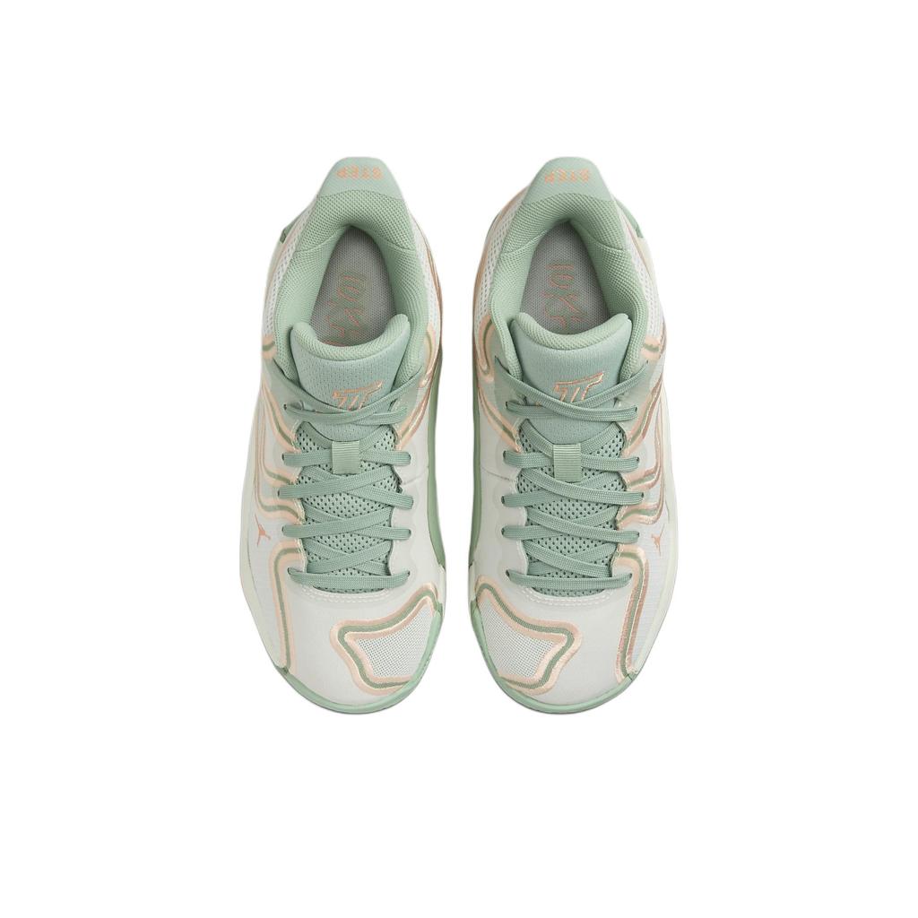 Новые детские баскетбольные кроссовки Jordan Tatum 3 с высоким верхом, противоскользящие, износостойкие, бежево-зеленые, HF3136-002