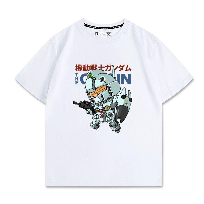 Печатная футболка с принтом Mobile Suit Gundam Q Version Унисекс и женская футболка Унисекс Топ Спортивная футболка 2026 Лето Новая футболка