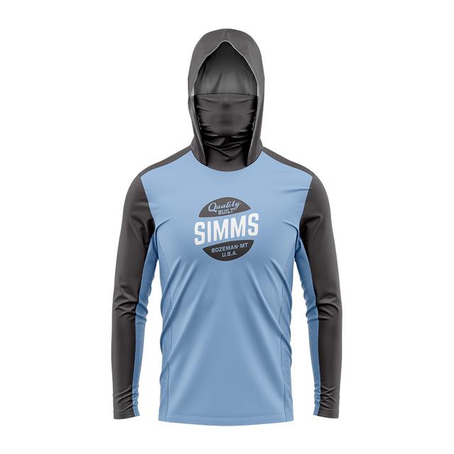 SIMMS Рыболовный костюм Для нахлыстовой ловли Худи для ловли на блесну Уличная одежда из ледяного шелка с защитой от солнца, с маской, быстросохнущая, дышащая, тонкая