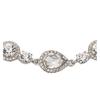 Givenchy Round and Pear Shape Halo Design Glass Crystal Bracelet Women's Silver 57089885 07B00378-Silver