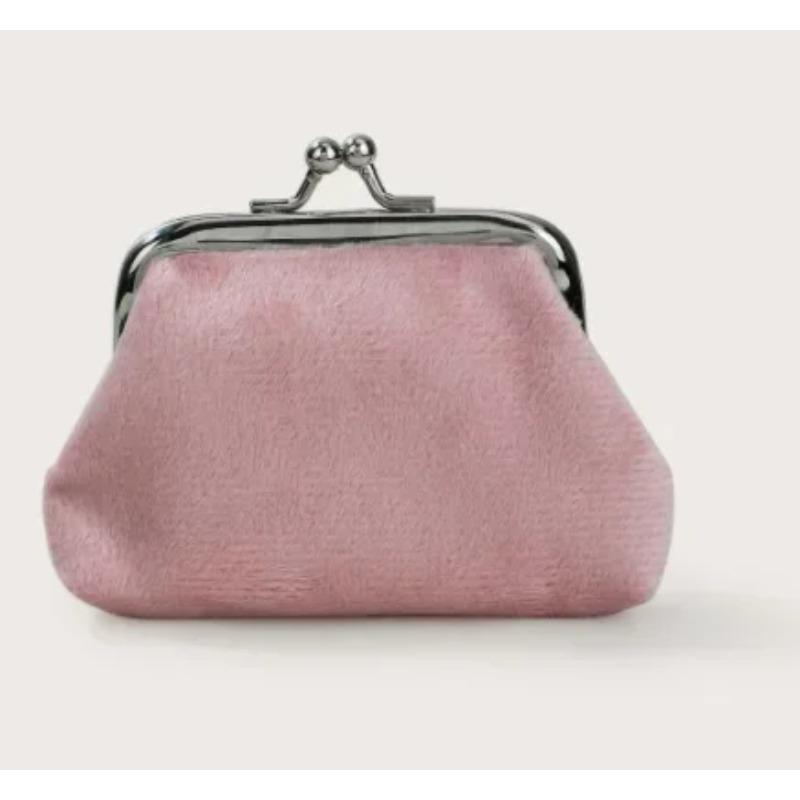 Women's Coin Purse Oil Wax Leather Wallet 4 Inch Buckle Mini Wallet Coin Bag Lipstick Storage Bag Ladies ClutchBag